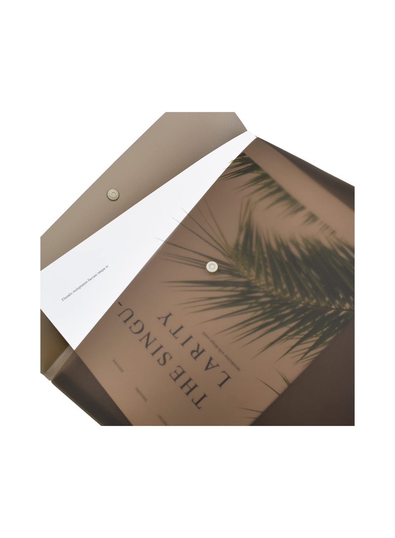 Zikra Pack of 5 Document File Folder Pockets File Jacket Plastic Envelope Flat Document Letter Organizer with Snap Button Closure A4 Letter Size - Image 2