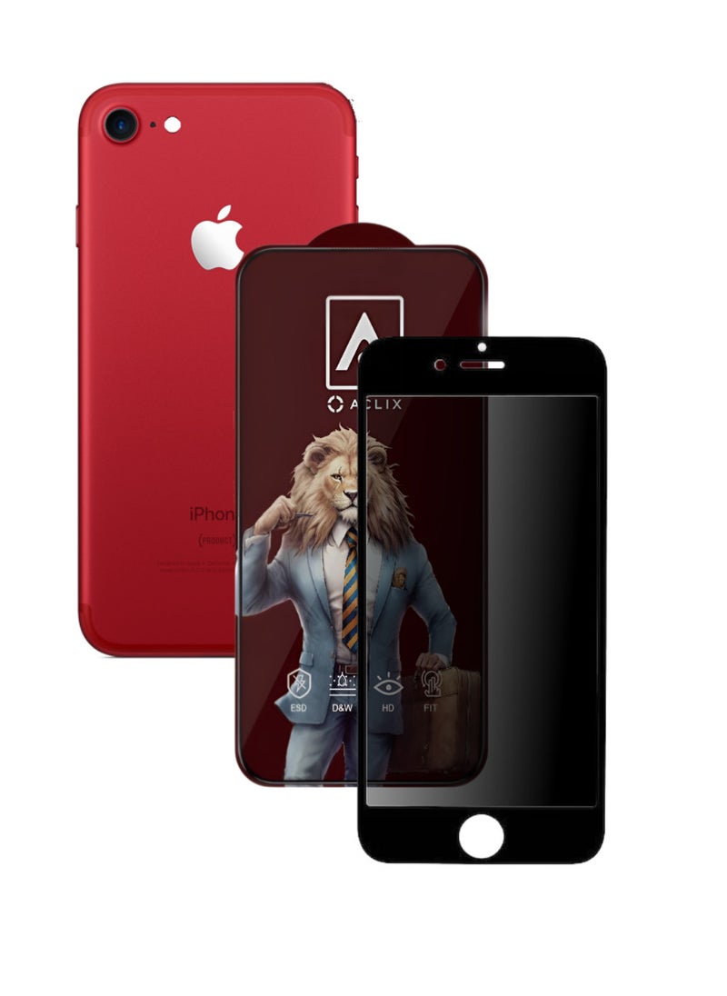 ACLIX Antistatic ESD Dustof Premium Quality High Definition Anti-Spy Privacy Tempered Glass Screen tector Designed For  iPhone 7 - Image 1