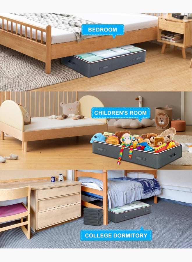 Clothes Organizer Under Bed Storage Organizer for Clothes Jeans Toys Shoes Washable Storage Boxes Cube Storage Bin for Home Bedroom Office 100*50*15cm - Image 2