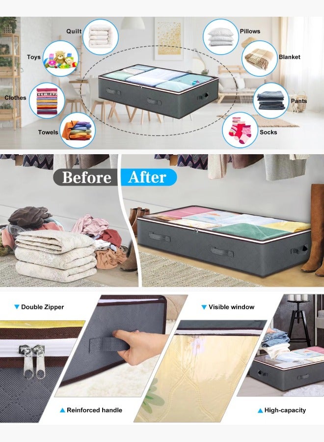 Clothes Organizer Under Bed Storage Organizer for Clothes Jeans Toys Shoes Washable Storage Boxes Cube Storage Bin for Home Bedroom Office 100*50*15cm - Image 3