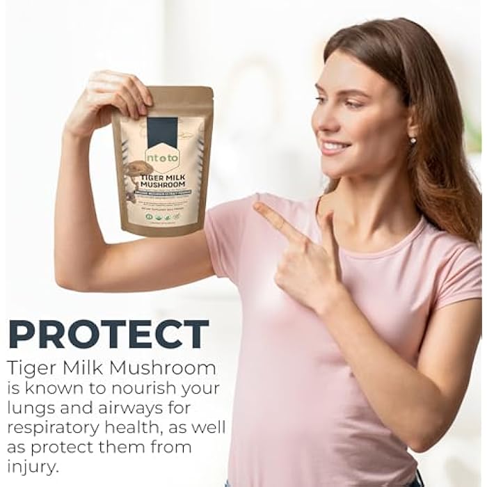 Tiger Milk Mushroom Supplement (Lignosus Rhinocerus) 3oz (85g) | Supports Lungs & Respiratory Health - Herbal Extract - Non-GMO, Vegan, Organic | 40 Servings - Image 5
