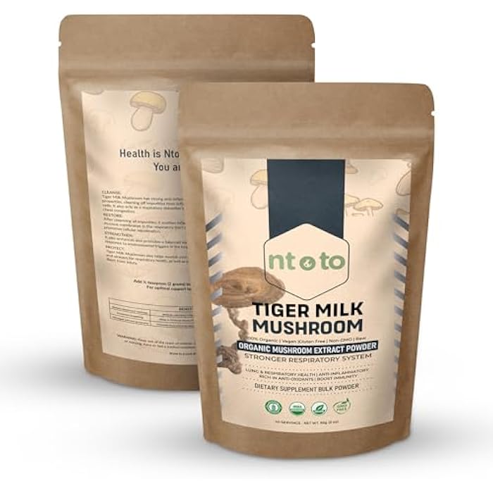 Tiger Milk Mushroom Supplement (Lignosus Rhinocerus) 3oz (85g) | Supports Lungs & Respiratory Health - Herbal Extract - Non-GMO, Vegan, Organic | 40 Servings - Image 1
