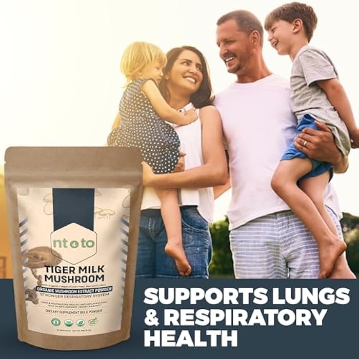 Tiger Milk Mushroom Supplement (Lignosus Rhinocerus) 3oz (85g) | Supports Lungs & Respiratory Health - Herbal Extract - Non-GMO, Vegan, Organic | 40 Servings - Image 4