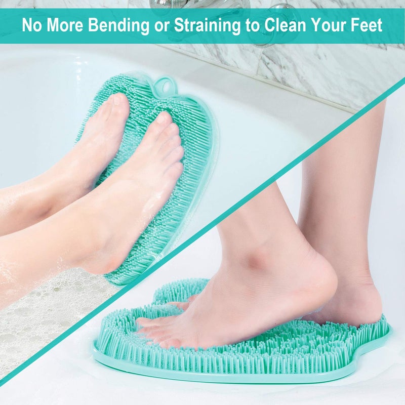 BESKAR XL Large Foot Scrubber Mat for Use in Shower - Shower Foot Cleaner to Eliminate Calluses Dead Skin, Foot Massager Mat for Men & Women to Soothe Achy Feet, Non Slip Suction Cups - Image 2