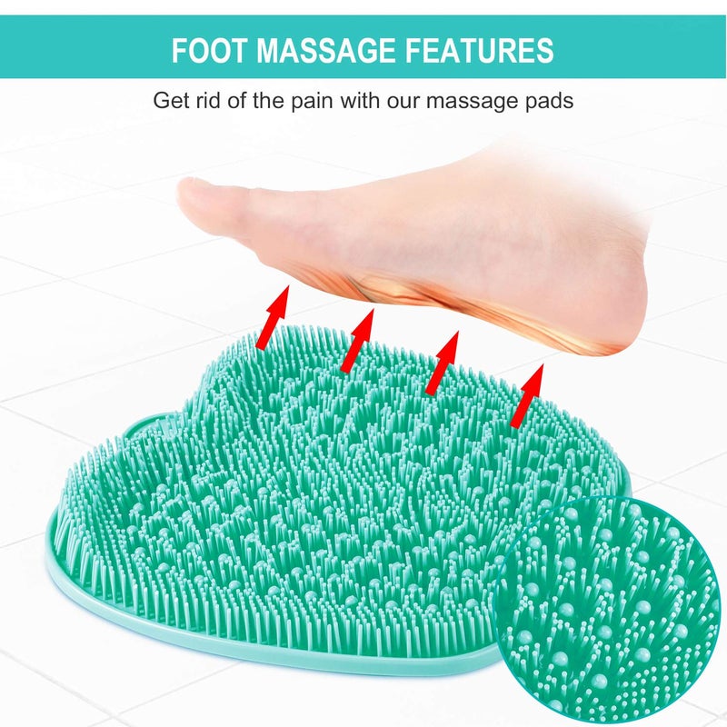 BESKAR XL Large Foot Scrubber Mat for Use in Shower - Shower Foot Cleaner to Eliminate Calluses Dead Skin, Foot Massager Mat for Men & Women to Soothe Achy Feet, Non Slip Suction Cups - Image 5