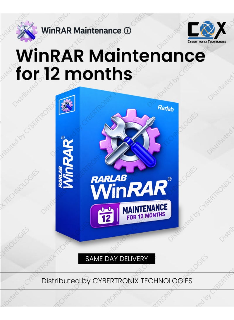 WinRAR Maintenance | 12 Months | Digital License | Same Day Delivery