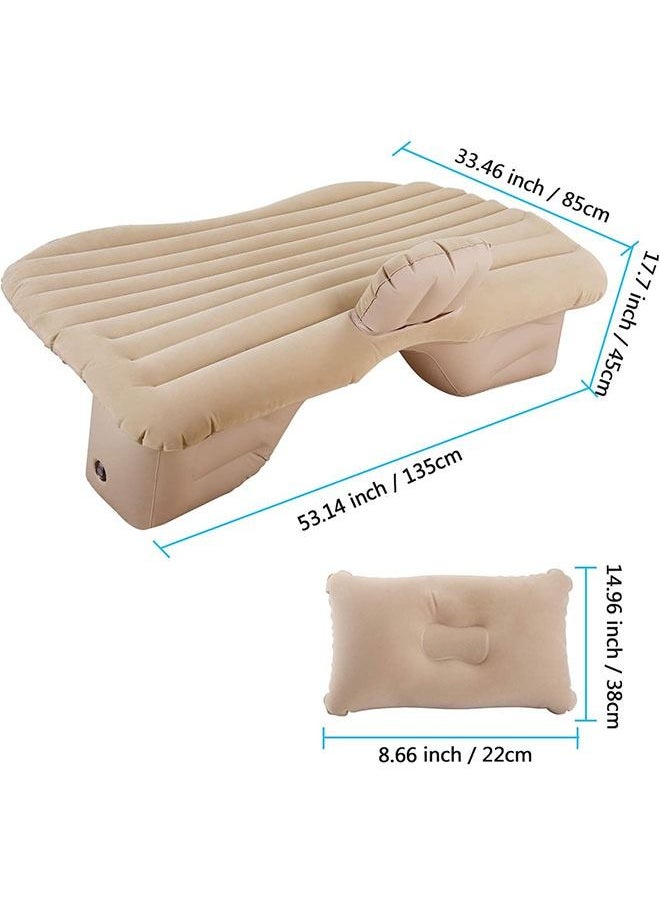 Generic - Air Mattress Car Inflatable Bed with Pump for Travel Camping Vacation Back Seat Blow-Up Sleeping Pad - Image 1