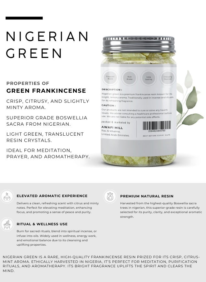 Awafi Mill Nigerian Green Frankincense (Luban) – Natural Bakhoor Grade Resin | Raw Boswellia Gum