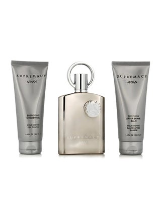 AFNAN Gift Set Supremacy Silver Eau De Parfum 100 ML + after Shave 100 ML + Shower Gel 100 ML Perfume Gift Set For Men - view 3