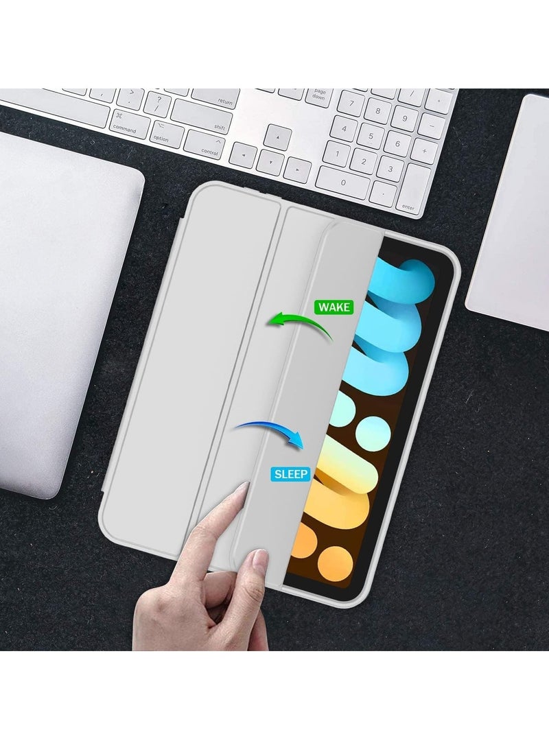 JAJEEK NEW Smart Case with Pencil Holder Compatible with iPad Mini 6, Trifold Stand Smart Case with Soft TPU Back, Auto Wake/Sleep, Dust Proof & Anti-Fingerprint, Heavy Duty Protection - Image 4