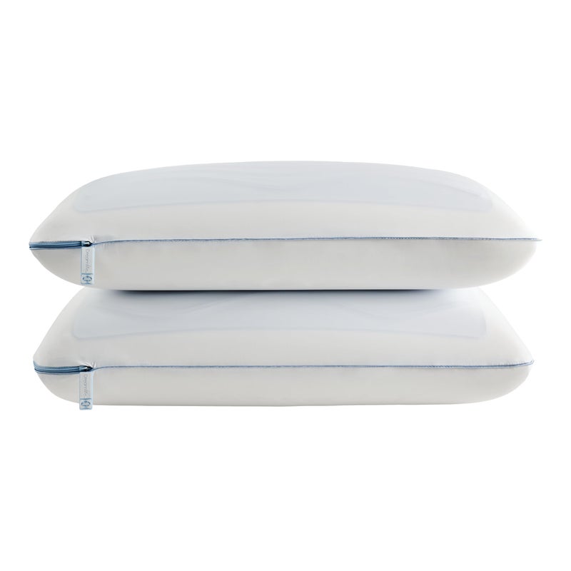 Sealy Dreamlife US Standard Size Memory Foam Cooling Pillow with SealyChill Cooling Gel, Removable Machine-Washable Cover, Made in The USA (2 Pack) - Image 2