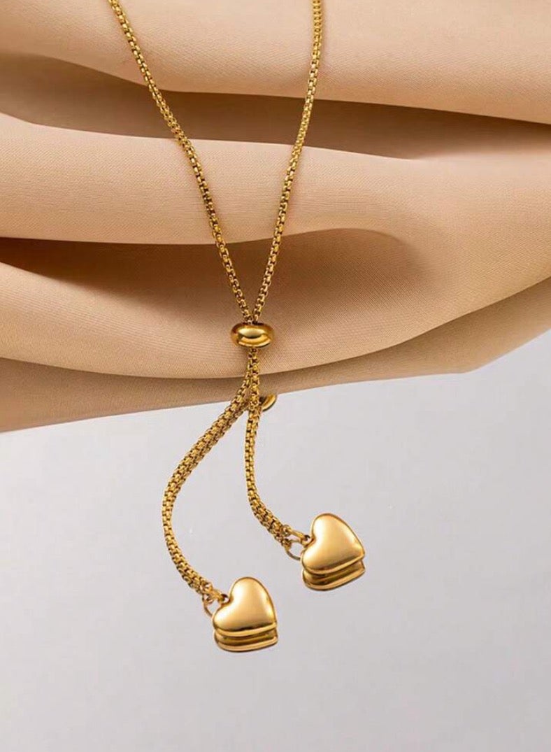 Casual collection Elegant & High Quality Stainless Steel Gold Plated Long Necklace For Women - Image 1