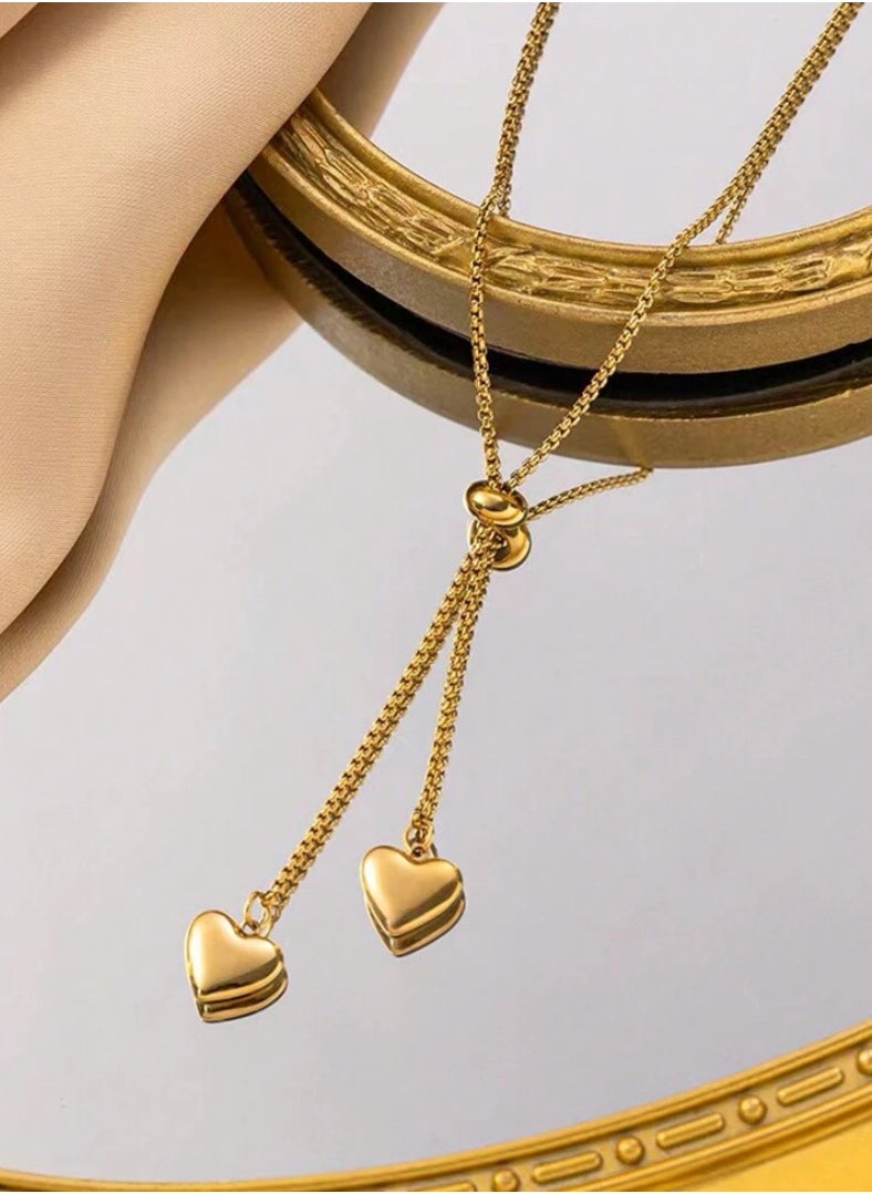 NEW STYLE - Elegant 18k Gold Plated Stainless Steel Necklace For Women - Image 1