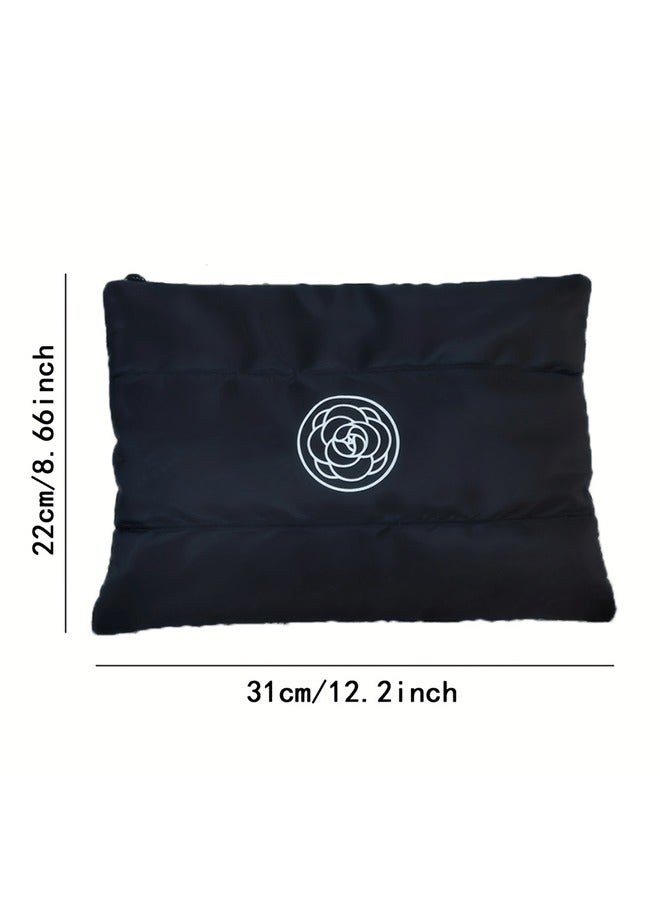 Elegant Pattern Makeup Clutches Fashionable Women Large Capacity Puffer Cosmetic Bag Organizers  - Image 3