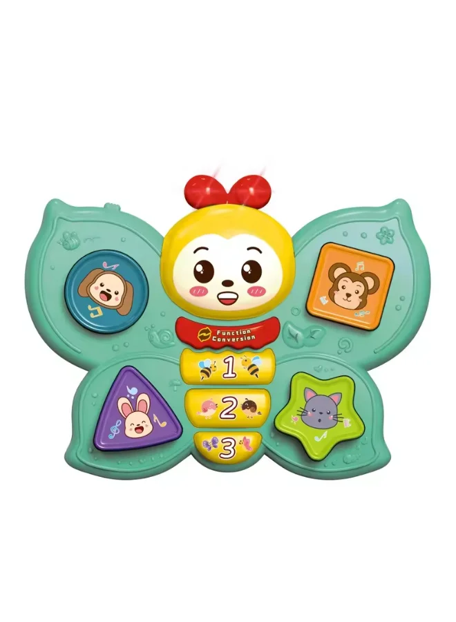 تولي لعبة الفراشة الموسيقية التعليمية للأطفال مع الأضواء وأزرار الحيوانات – لعبة تفاعلية للتعلّم المبكر