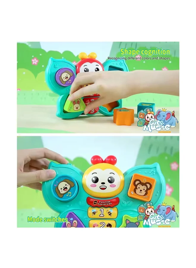 TOOLY Kids Musical Butterfly Learning Toy with Lights & Animal Buttons – Interactive Educational Toy for Toddlers