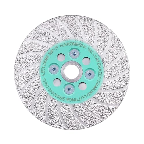 LEKOMESH Diamond Blade for Angle Grinder 412 Inch Tile Cutting Disc Porcelain Tile Grinding Wheel for Granite Stoneware Ceramic 5811 Thread Turbo Rim Masonry Saw Blade - Image 1