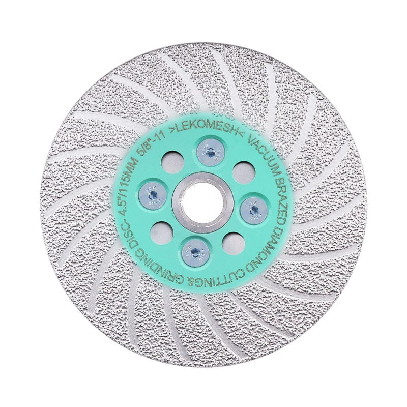LEKOMESH Diamond Blade for Angle Grinder 412 Inch Tile Cutting Disc Porcelain Tile Grinding Wheel for Granite Stoneware Ceramic 5811 Thread Turbo Rim Masonry Saw Blade - Image 2