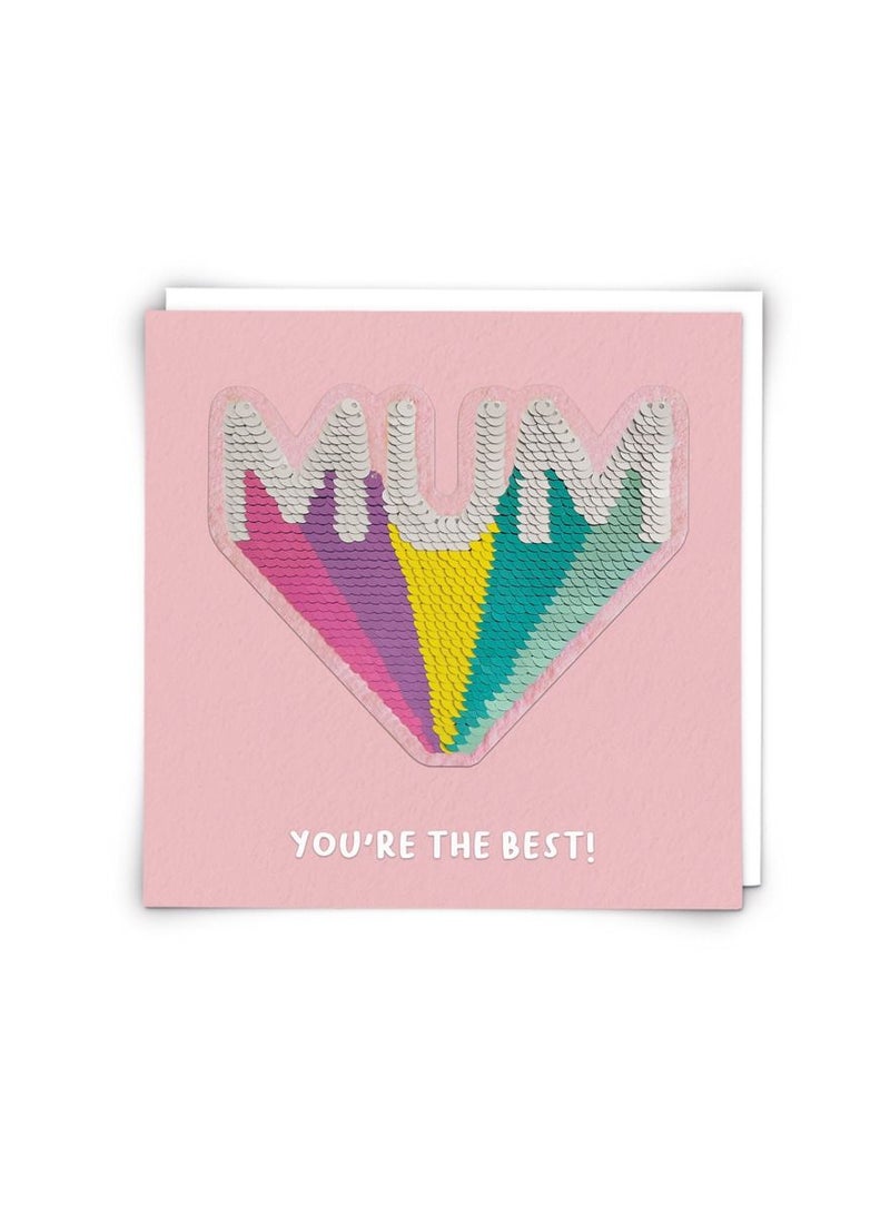 Redback Cards You're the Best Sequin Mum