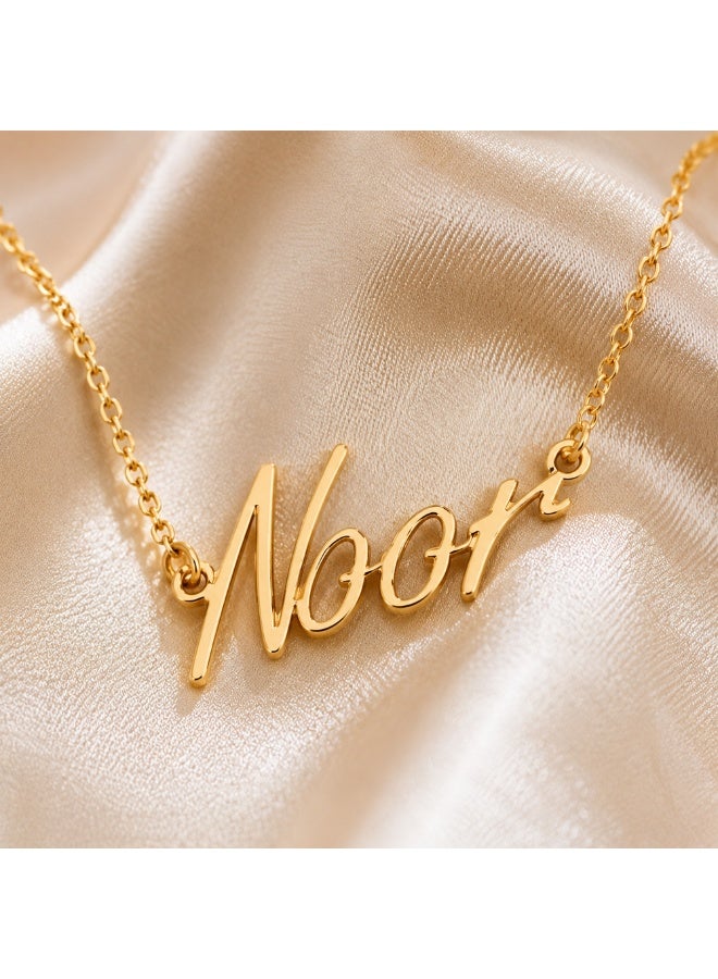 NENOUSH Baby Girl Name Necklace | English Letter Pendant Chain 30cm | Gold Tone Jewelry for Baby Girls | Fashion Necklace | Daily Wear | Party Wear - Image 5