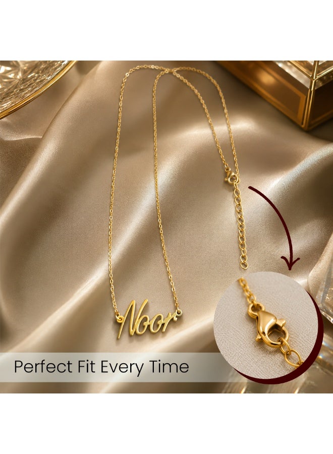 NENOUSH Baby Girl Name Necklace | English Letter Pendant Chain 30cm | Gold Tone Jewelry for Baby Girls | Fashion Necklace | Daily Wear | Party Wear - Image 4