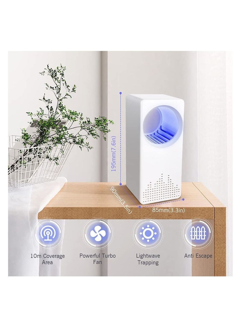 Excefore قاتل البعوض الكهربائي، مصباح قاتل البعوض الفيزيائي للاستخدام الداخلي، مصباح قاتل الحشرات بالأشعة فوق البنفسجية، قاتل الذباب الكهربائي مع USB، للمنزل وغرفة النوم والحديقة الخارجية والمطبخ والتخييم والبعوض والفناء الخلفي والفناء - Image 2