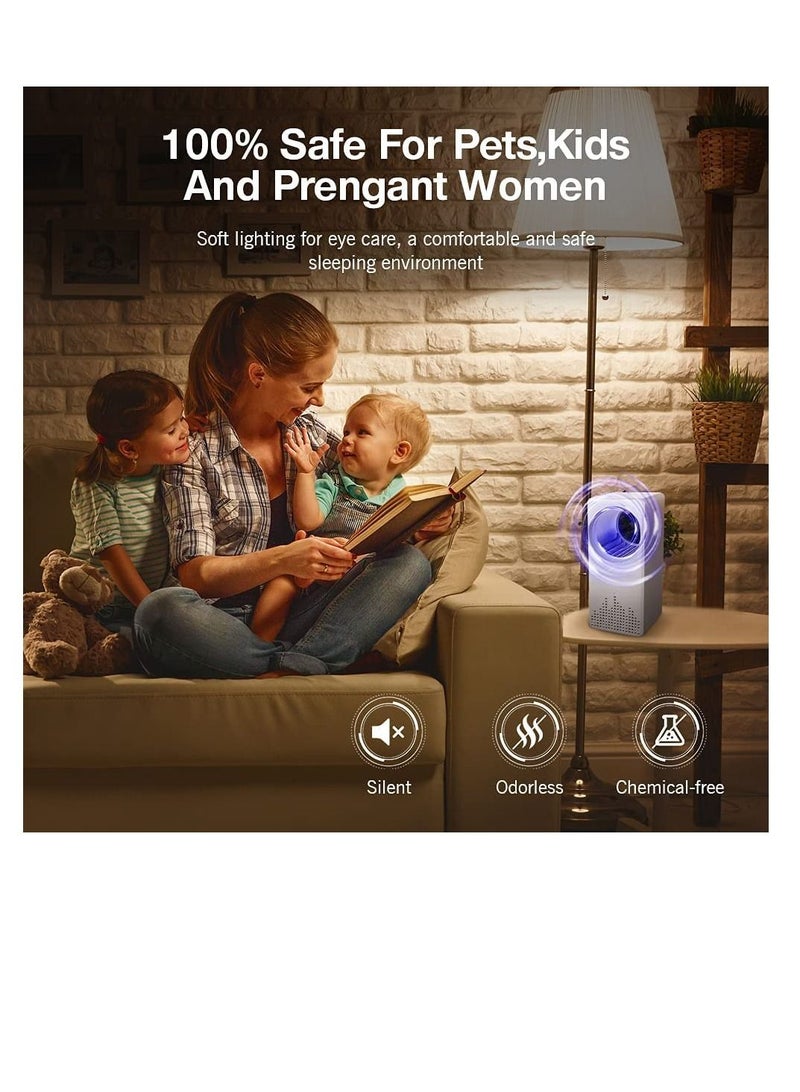 Excefore قاتل البعوض الكهربائي، مصباح قاتل البعوض الفيزيائي للاستخدام الداخلي، مصباح قاتل الحشرات بالأشعة فوق البنفسجية، قاتل الذباب الكهربائي مع USB، للمنزل وغرفة النوم والحديقة الخارجية والمطبخ والتخييم والبعوض والفناء الخلفي والفناء - Image 4