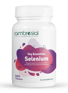 Selenium Selenomethionine 200mcg High Strength Selenium Selenomethionine Supplements Supports Immune System, Healthy Hair, Skin & Nails (Pack of 1-120 Tablets)