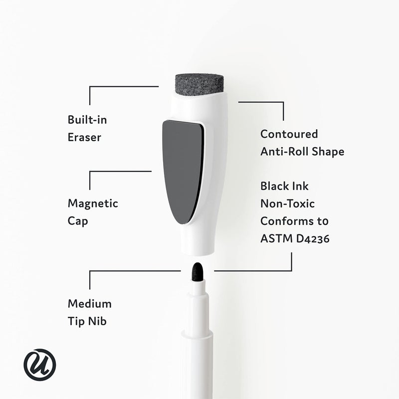 U Brands Rustic Weekly Dry Erase Board with White Wooden Frame, Office Supplies, 14â€ x 14â€ - Image 5