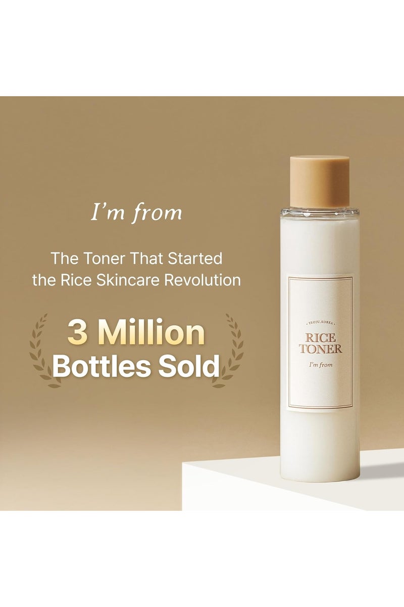 I'M FROM Rice Toner, Milky Toner for Glowing Skin, 77.78% Korean Rice, Glow Essence with Niacinamide, Hydrating for Sensitive, Dry, Dull, Combination Skin, Vegan, Fragrance Free, Glass Skin 150ml - Image 2