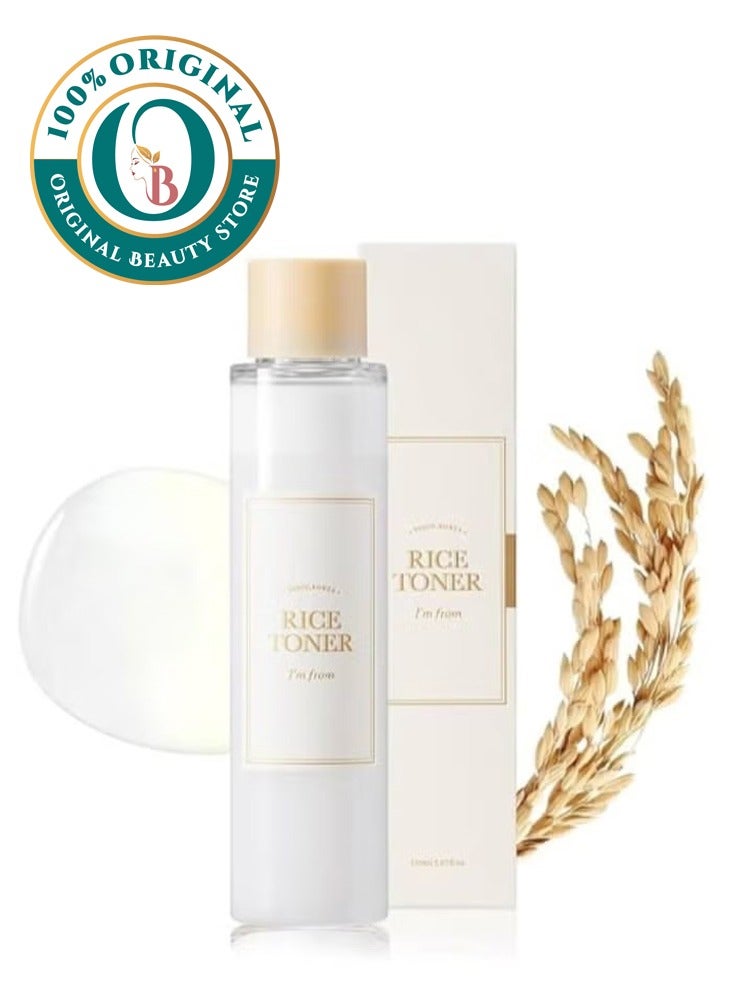 I'M FROM Rice Toner, Milky Toner for Glowing Skin, 77.78% Korean Rice, Glow Essence with Niacinamide, Hydrating for Sensitive, Dry, Dull, Combination Skin, Vegan, Fragrance Free, Glass Skin 150ml - Image 1