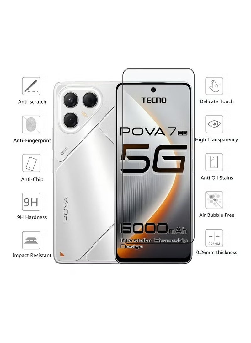 SNBFA TECNO Pova 7 5G حامي الشاشة مع فيلم عدسة الكاميرا - Image 3