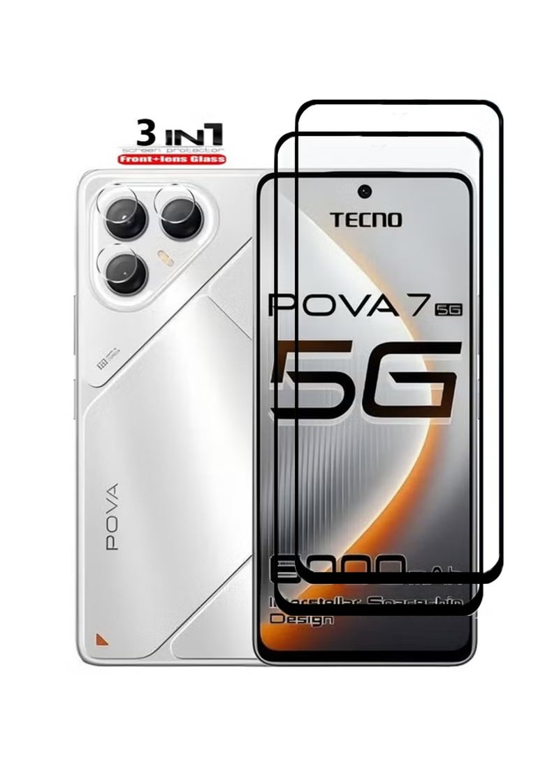 SNBFA TECNO Pova 7 5G حامي الشاشة مع فيلم عدسة الكاميرا - Image 1
