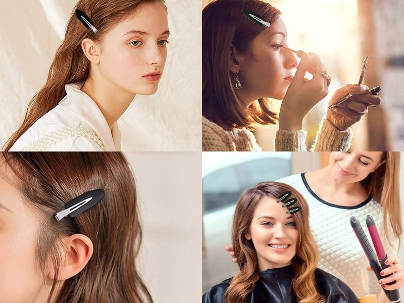 Street27® No Bend Hair Clips Creaseless hair clips used by Professionals & Celebrity Stylists, Perfect for Women Makeup, Hairstyling & Sectioning, will Not Crease or Dent Hair (10pcs Black) - Image 2