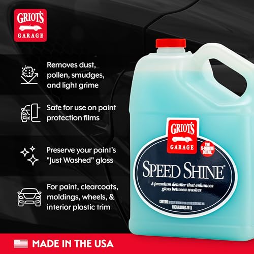 GRIOTS GARAGE Griot's Garage Speed Shine for Car Detailing, Quick Detailer for All Exterior Surfaces, Trim and Wheels, Provides a Glossy Finish, 11148, One Gallon - Image 3