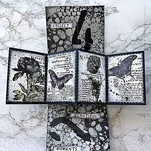 Briartw Bubble Lithosporic Spoondrift Pattern Backdrop Clear Rubber Stamp DIY Scrapbooking Stamping Seal Silicon Stamp Craft Cardmaking Art Album Decor Gift Paper Card 5.5x8 inch - Image 4