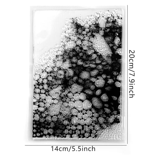 Briartw Bubble Lithosporic Spoondrift Pattern Backdrop Clear Rubber Stamp DIY Scrapbooking Stamping Seal Silicon Stamp Craft Cardmaking Art Album Decor Gift Paper Card 5.5x8 inch - Image 2