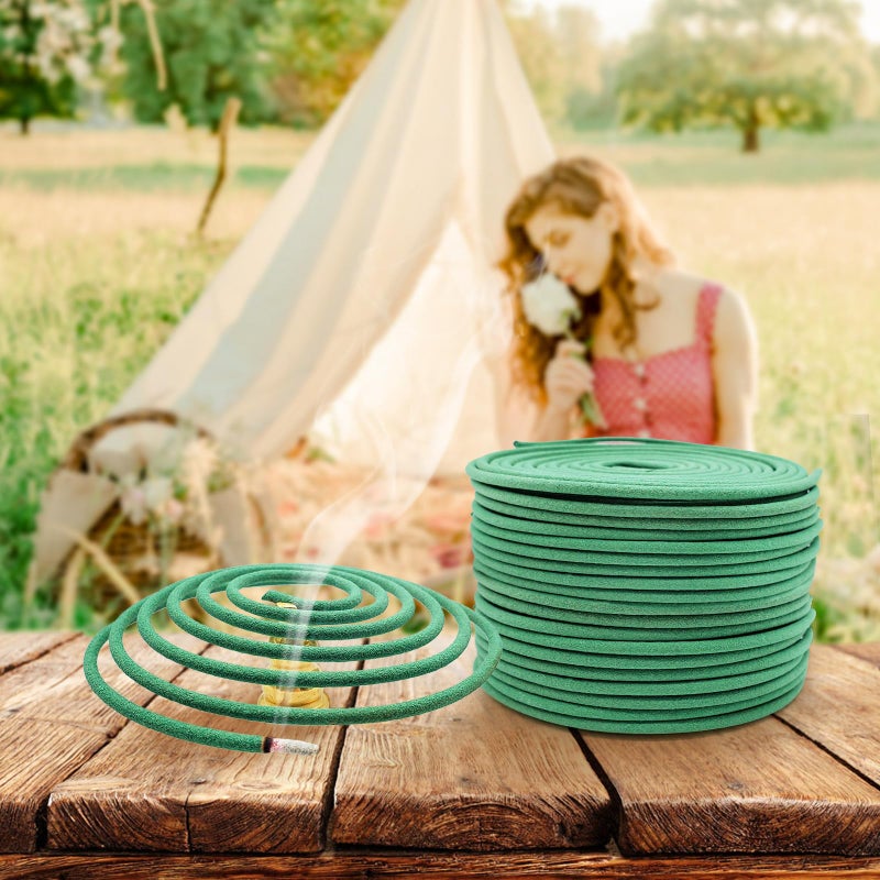 GVOPGIDES Mosquito Repellent Citronella Incense Coils Pieces per Box, Made from Natural Plants, Suitable for Outdoors, Indoors, by The Pool, in The Yard (Citronella coils 48) - Image 5