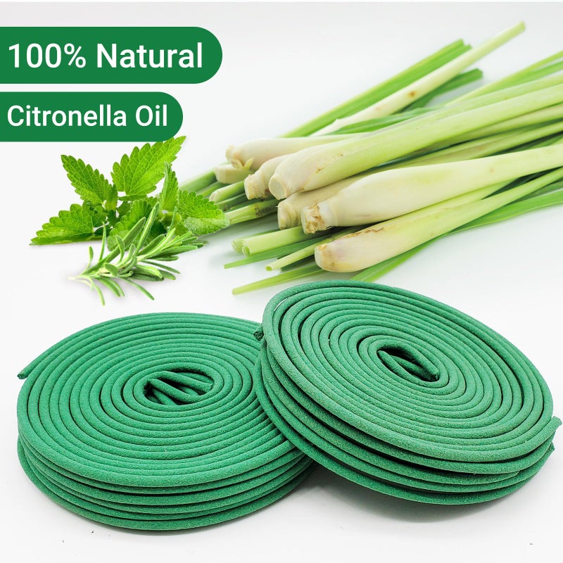 GVOPGIDES Mosquito Repellent Citronella Incense Coils Pieces per Box, Made from Natural Plants, Suitable for Outdoors, Indoors, by The Pool, in The Yard (Citronella coils 48) - Image 4