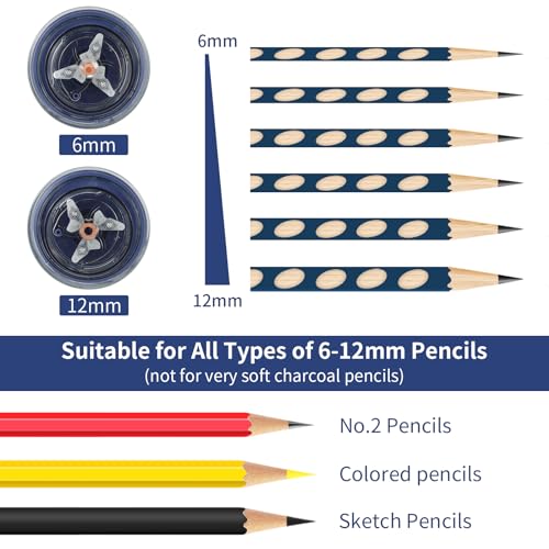 AFMAT PS91 Electric Pencil Sharpener for Colored Pencils, Auto Stop, Fast Sharpen in 3s, Large Hole Pencil Sharpener Plug in for 6-12mm No.2/Jumbo Pencils - Purple - Image 5