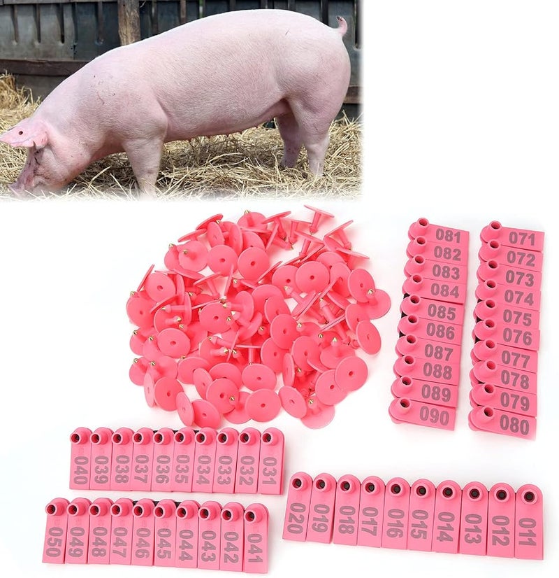 TOPINCN Cattle and Sheep Ear Tag Farm Animal Indentification Card Durable Ear Label 100 Pack (Pink with words (100)) - Image 5