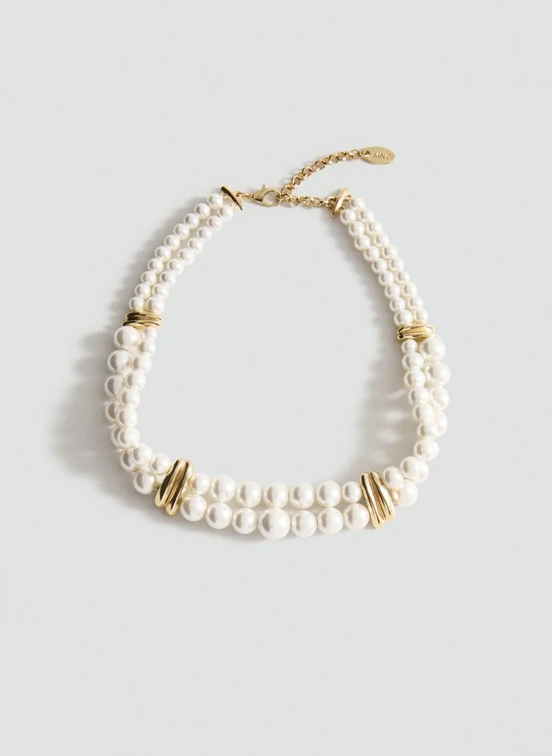 مانجو Pearl and crystal choker