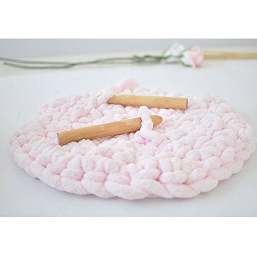 SING F LTD 1Pc Large Crochet Hook Bamboo Needles Chunky Jumbo 25Mm Yarn Knit Knitting Hook - Image 5