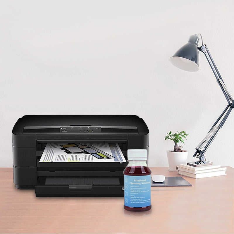 مجموعة تنظيف رأس الطباعة للطابعات التسامي متوافقة مع Epson WF-7210 WF-7110 WF-7720 WF-7710 WF-7620 WF-7520 WF-2510 WF-2520 XP-310 XP-314 XP-410 XP-420 XP-424 XP-434 سائل تنظيف الفوهات 100 مل - Image 5