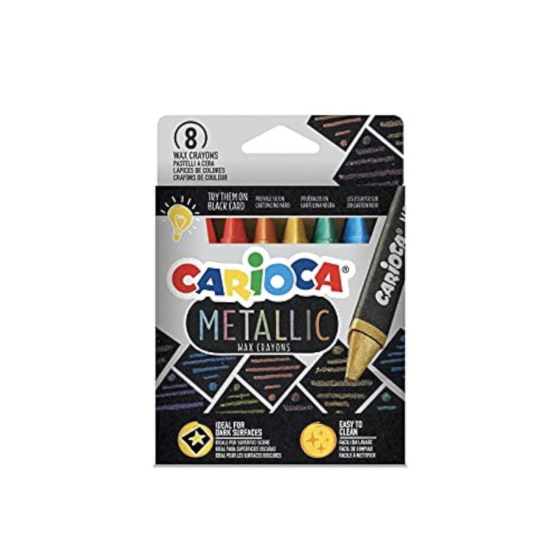 Carioca METALLIC WAX PASTELS 8pcs 43163 - Image 1