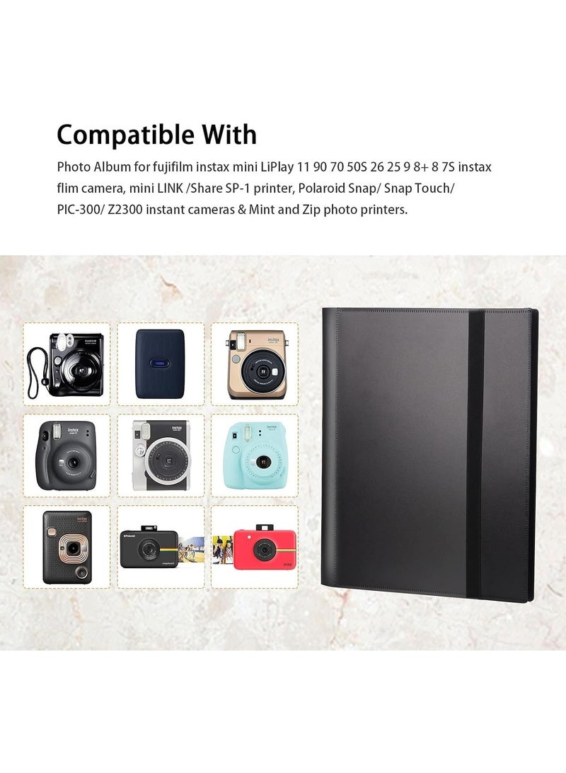 VKL 432 Pockets Mini Photo Album Compatible for Fujifilm Instax Mini 12 11 9 90 8+ 8 7S 40 26 25 EVO LiPlay Instant Camera/Mini Link SP-1 Printer/Z2300/ PIC-300 Polaroid Pictures（Black) - Image 3