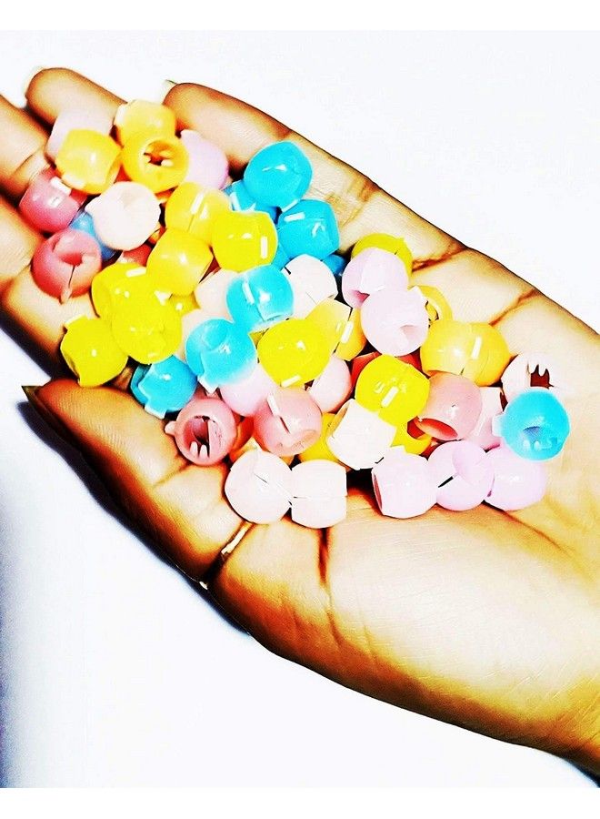 Drishti Plastic Hair Tic Tacs Hair Clips For Girls Water Multicolor Pack Of 6 (72 Pcs) - Image 4