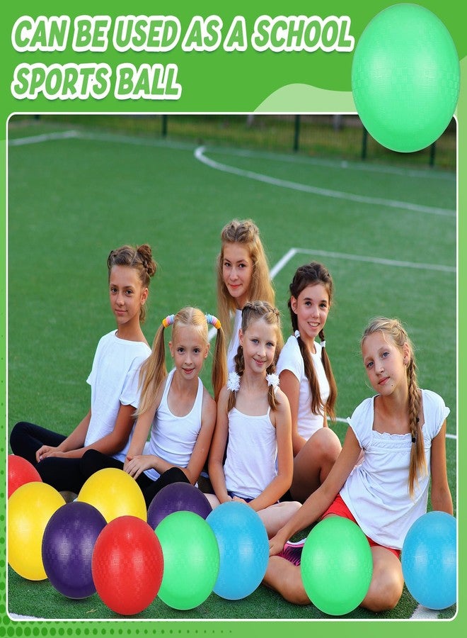 Jerify 10 Pcs 10 Inch Dodgeball Playground Balls Colorful Bouncy Balls Inflatable PVC Play Kickball Dodgeballs for Kids and Adults in Games, Gym, Yoga Exercises, School Party Supplies - Image 5