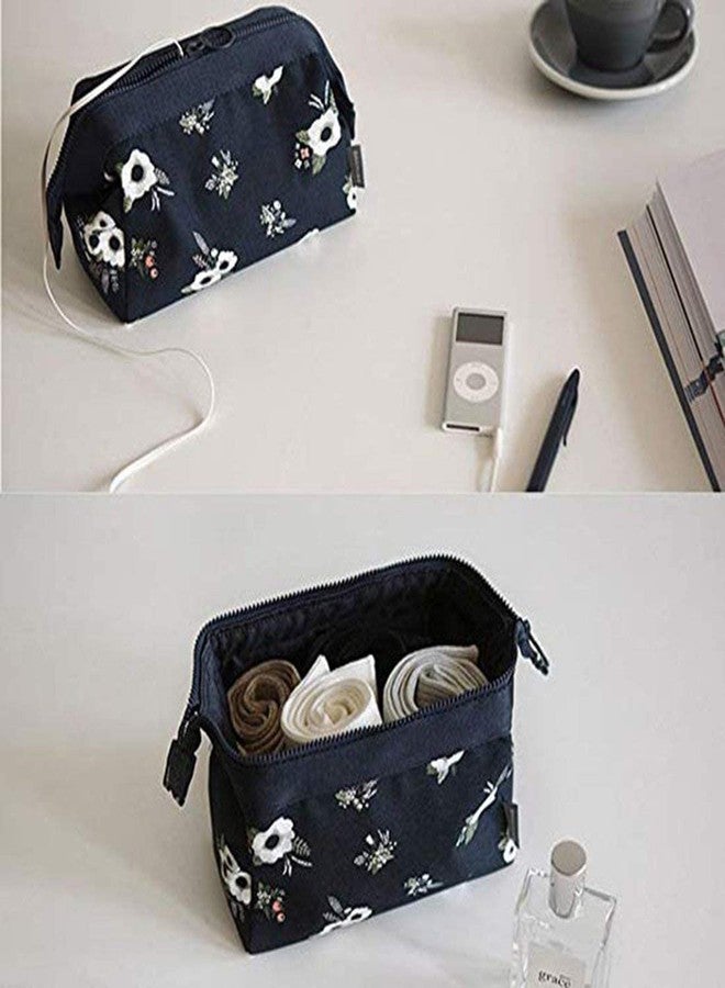 Aimers Toiletry Bag for Women Makeup Cosmetic Vanity Shaving Travel Storage Organizer Bag Makeup Pouch Kit for Women (Blue) - Image 5