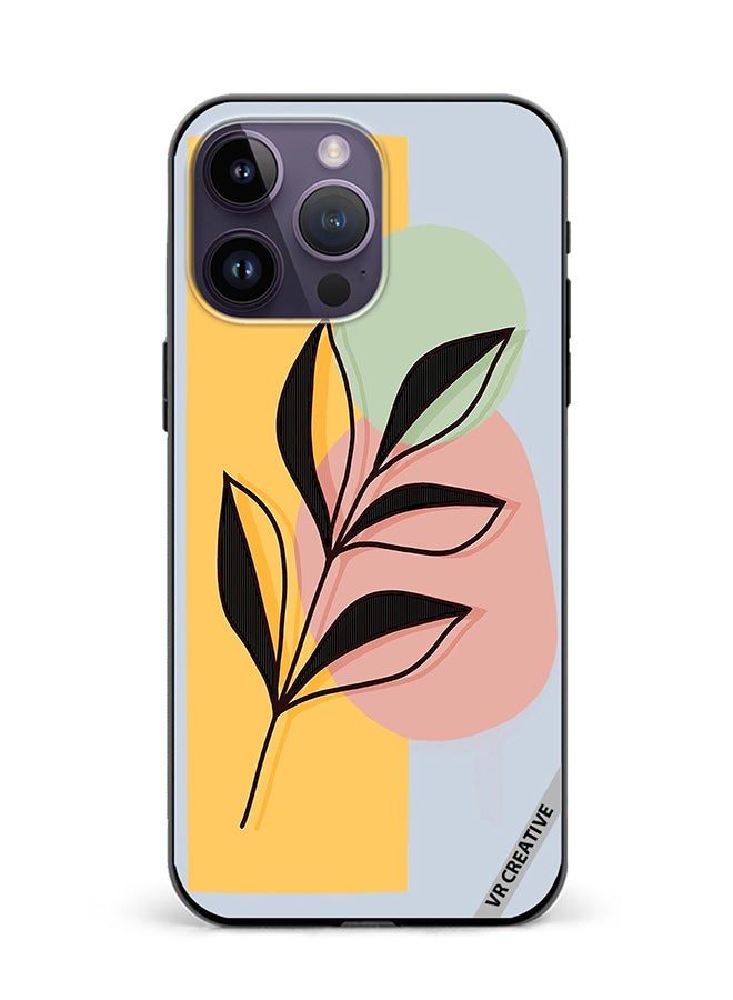 VR CREATIVE Protective Case Cover For Apple iPhone 15 Pro Abstract Shapes And Floral Design Multicolour - Image 1